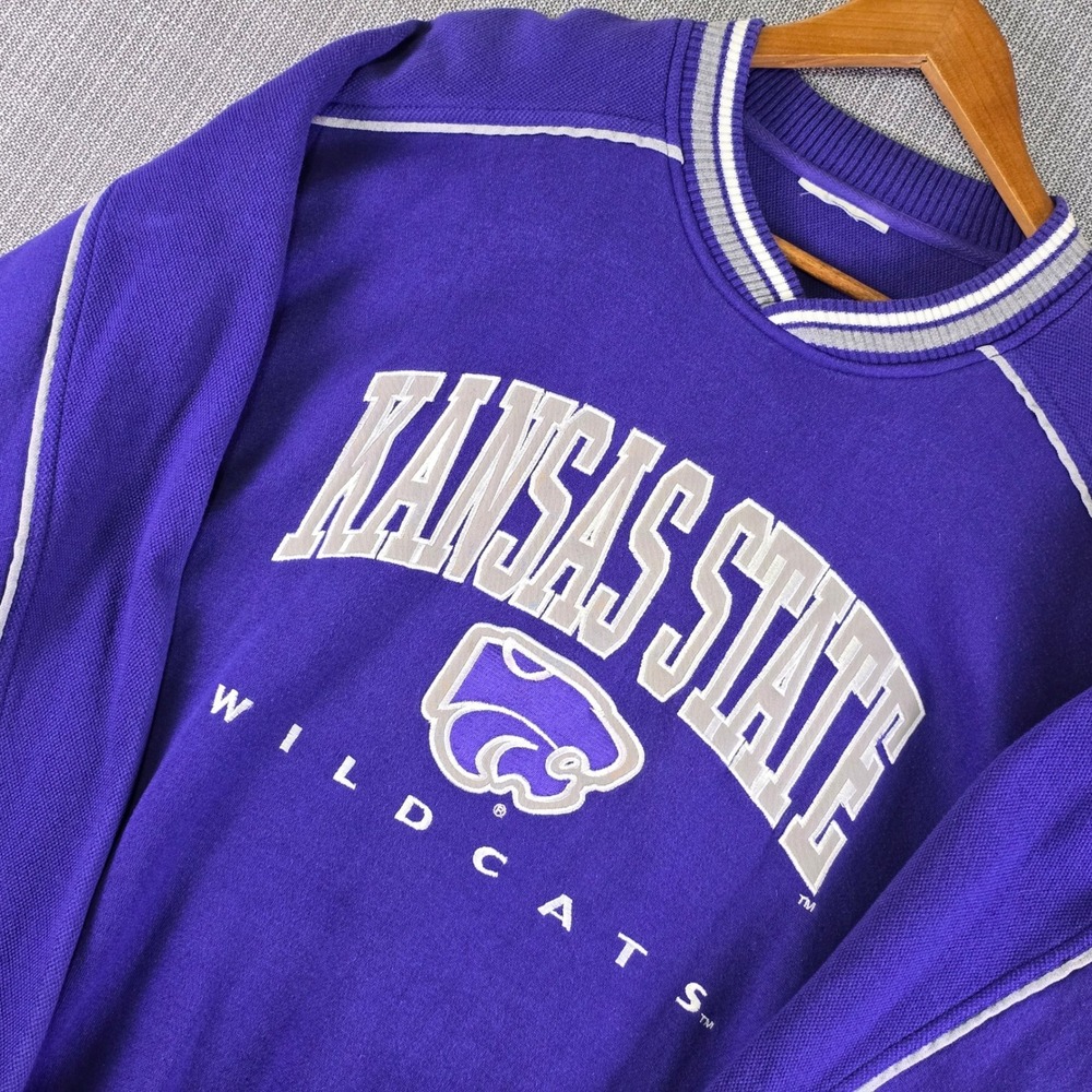 Vintage K-State Wildcats x Lee Sport Varsity Sweatshirt Mens XL Purple Y2K 90s